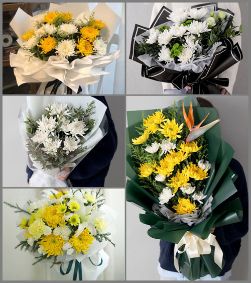 天津宝坻区黄庄镇白事花束代送